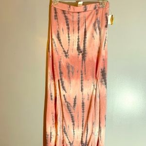 objex pink and gray tie dye maxi skirt size M